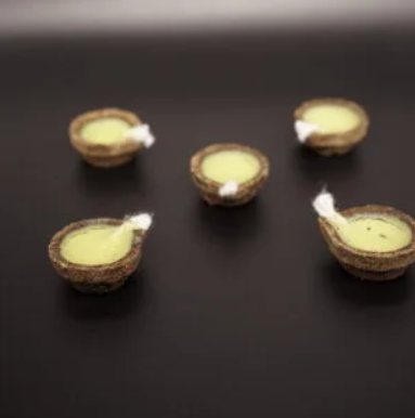 Dhup Cow dung Diya with Ghee (24 pcs )